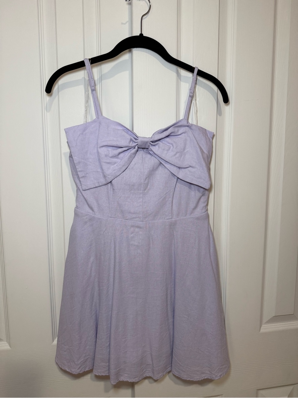 Altar’d State Lavender Bow-Front Spaghetti Strap Dress Size S